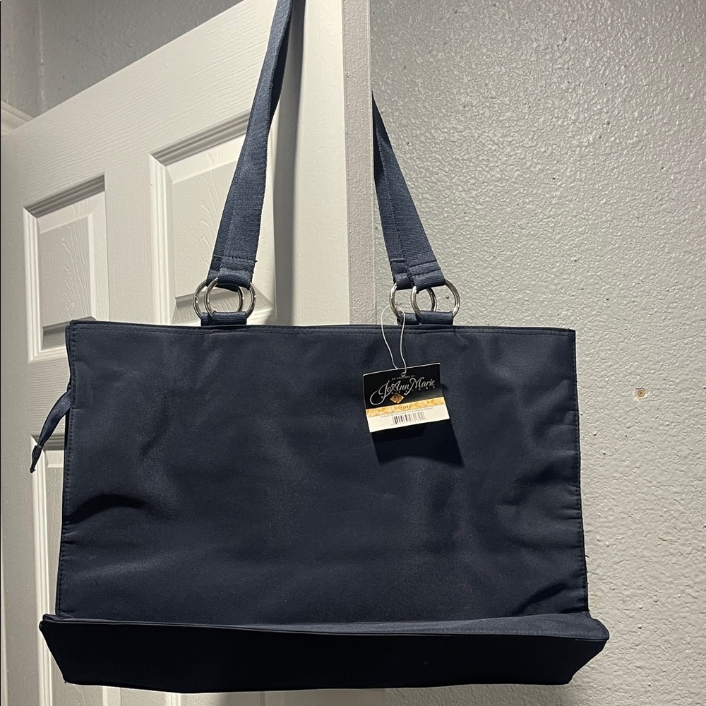 JoAnn Marie Stylish Navy Blue Tote Bag